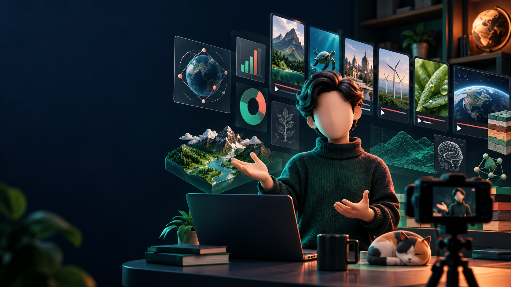 ByeBuy.ai artwork for Faceless Channels: Original Media Without a Creator on Camera